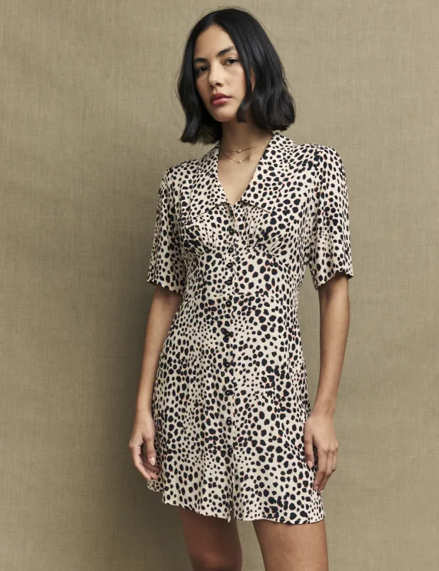 Petite Animal Spot Print Daisy Mini Dress sold by Nobody's Child