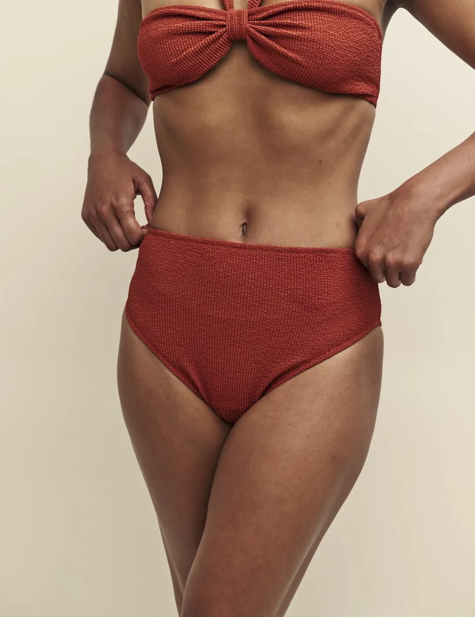 Brown High Waisted Bikini Bottoms sold by Nobody's Child product image thumbnail 3