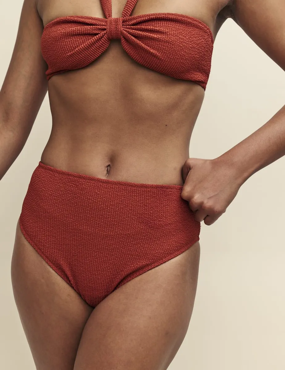 Brown High Waisted Bikini Bottoms sold by Nobody's Child