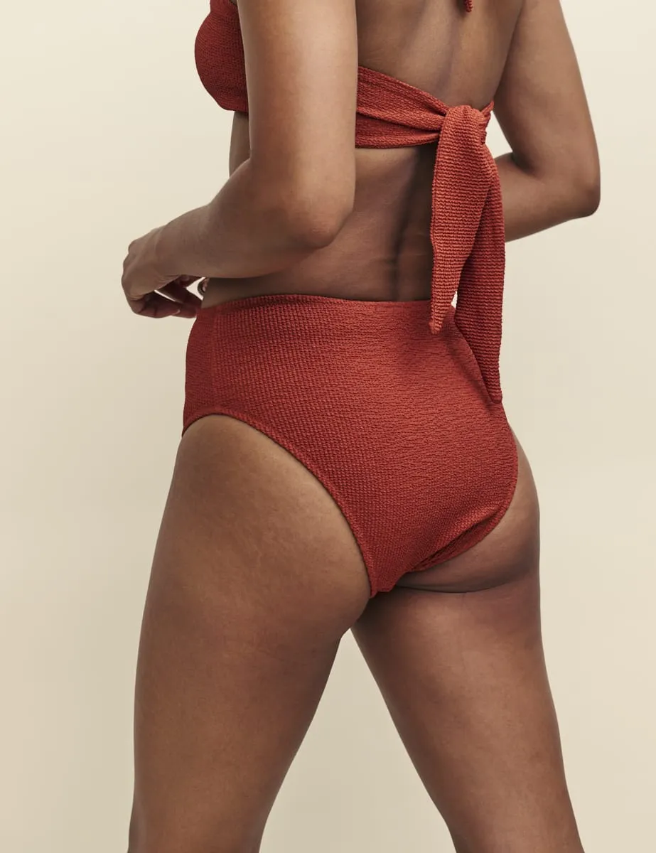 Brown High Waisted Bikini Bottoms sold by Nobody's Child product image thumbnail 4