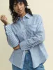 Blue Stripe Button Down Collar Shirt sold by Nobody's Child