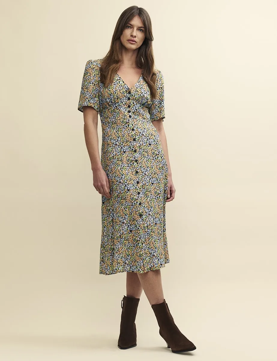 Wildflower Print Alexa Midi Tea Dress sold by Nobody's Child product image thumbnail 2