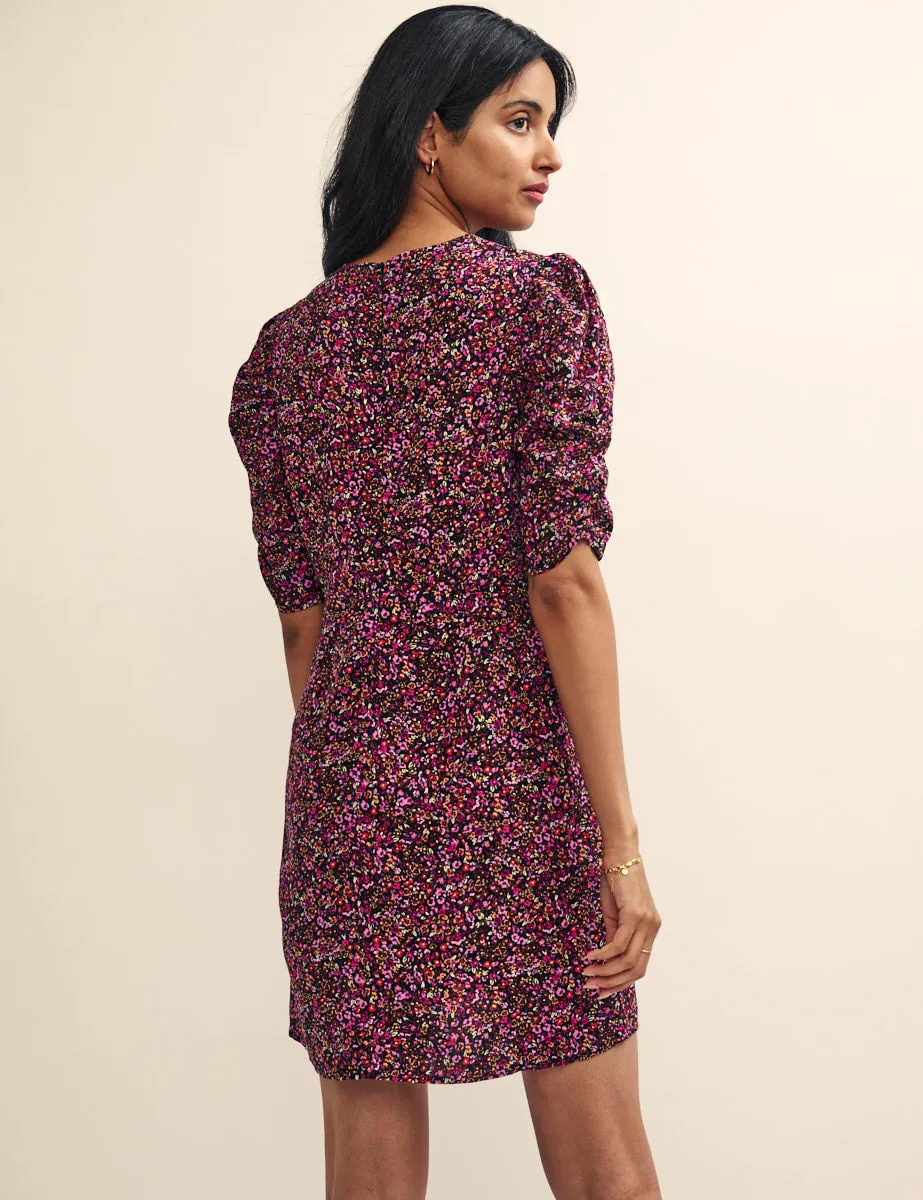 Purple Ditsy Floral Evie Mini Dress sold by Nobody's Child product image thumbnail 4