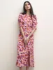 Pink Daisy Print Luna Midi Dress sold by Nobody's Child