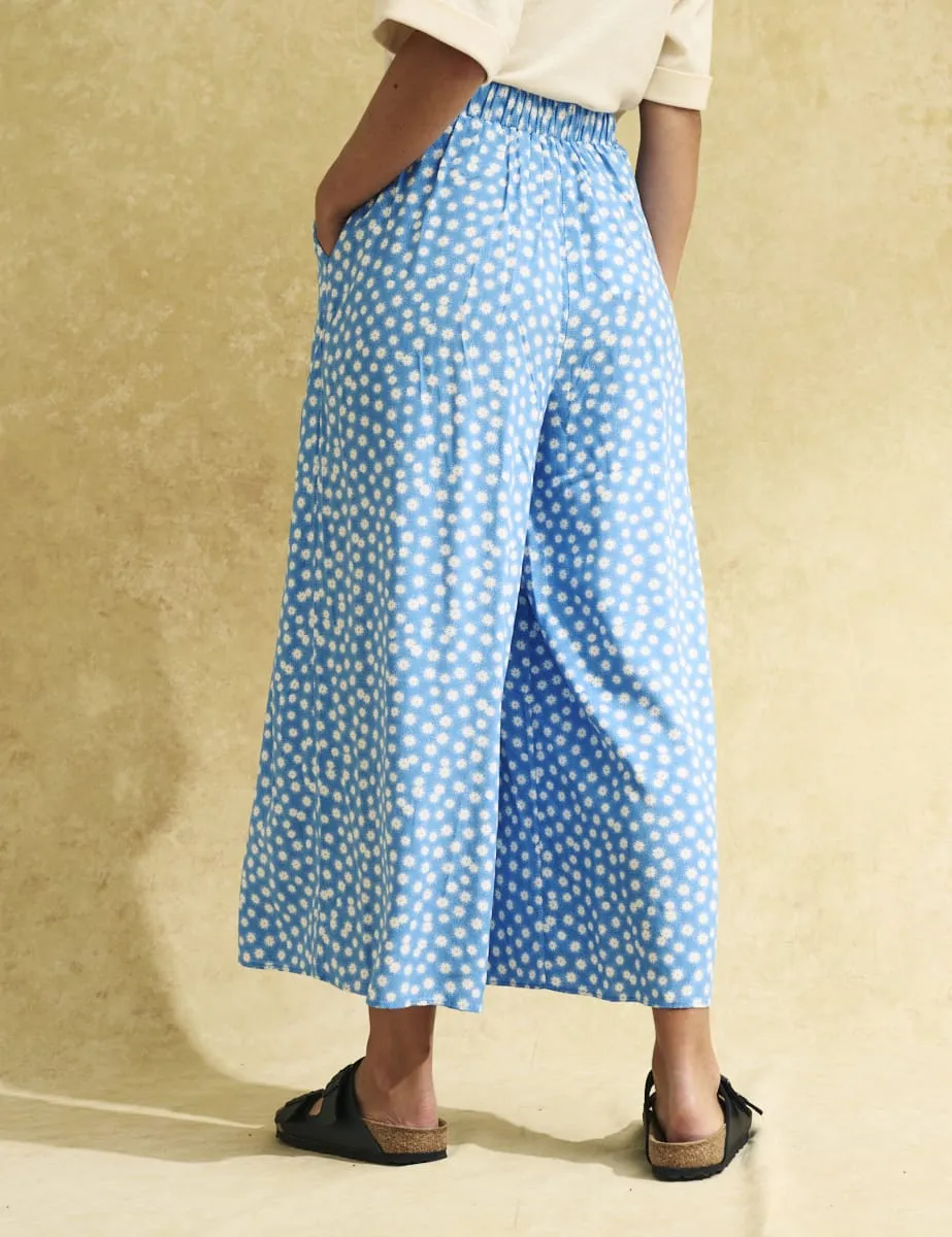 Blue Ditsy Daisy Floral Zeena Trouser sold by Nobody's Child product image thumbnail 3
