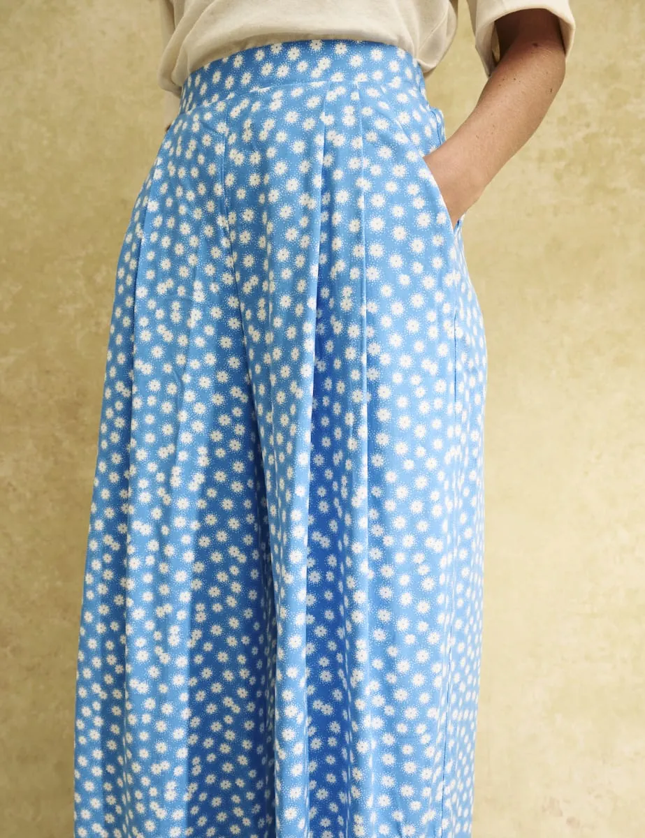 Blue Ditsy Daisy Floral Zeena Trouser sold by Nobody's Child product image thumbnail 4