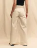 Beige Pleated Wide Leg Ava Trousers sold by Nobody's Child