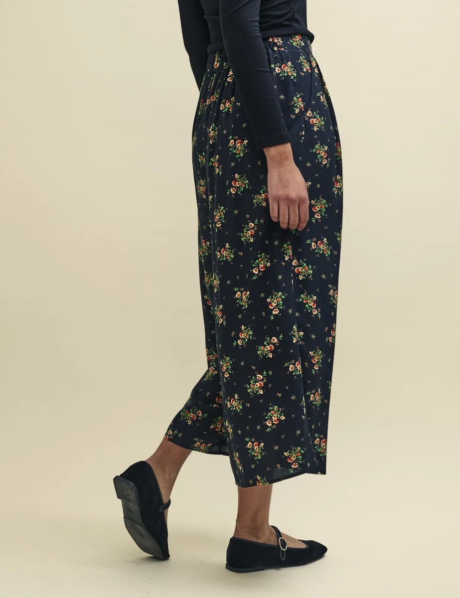 Black Wildflower Wide Leg Zeena Trousers sold by Nobody's Child product image thumbnail 3