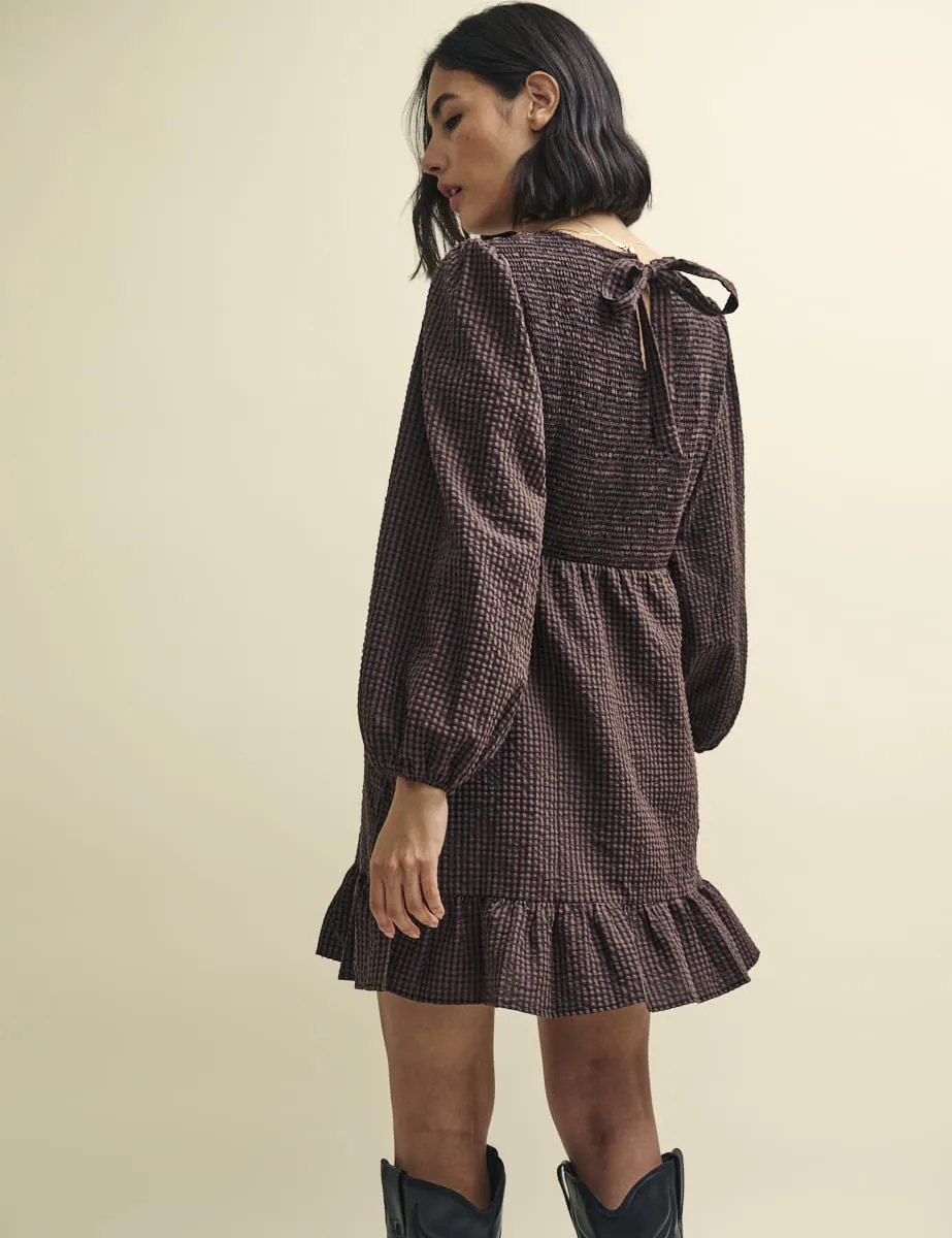 Brown Check Kelsie Mini Dress sold by Nobody's Child product image thumbnail 2