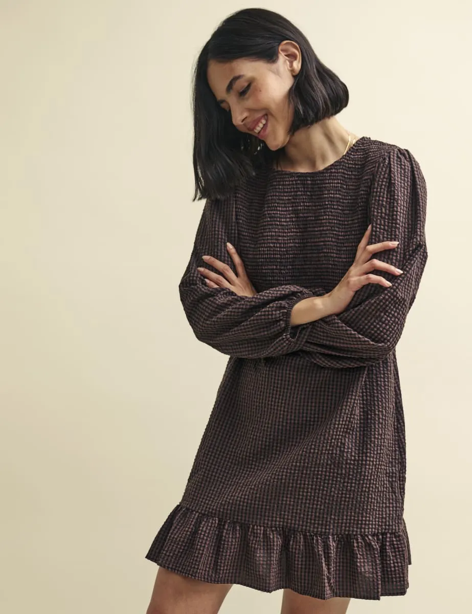 Brown Check Kelsie Mini Dress sold by Nobody's Child product image thumbnail 3