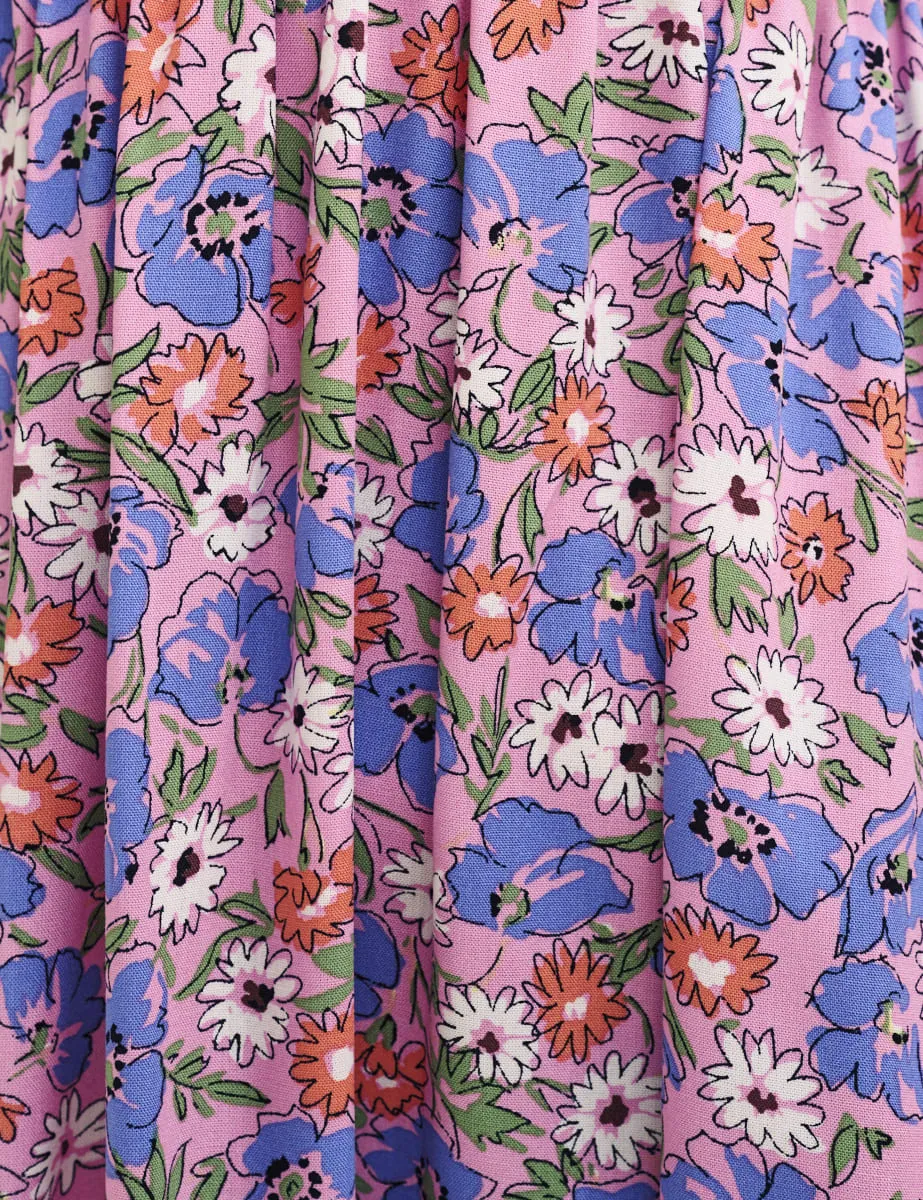 Long Sleeve Floral Astrid Midi Dress sold by Nobody's Child product image thumbnail 3