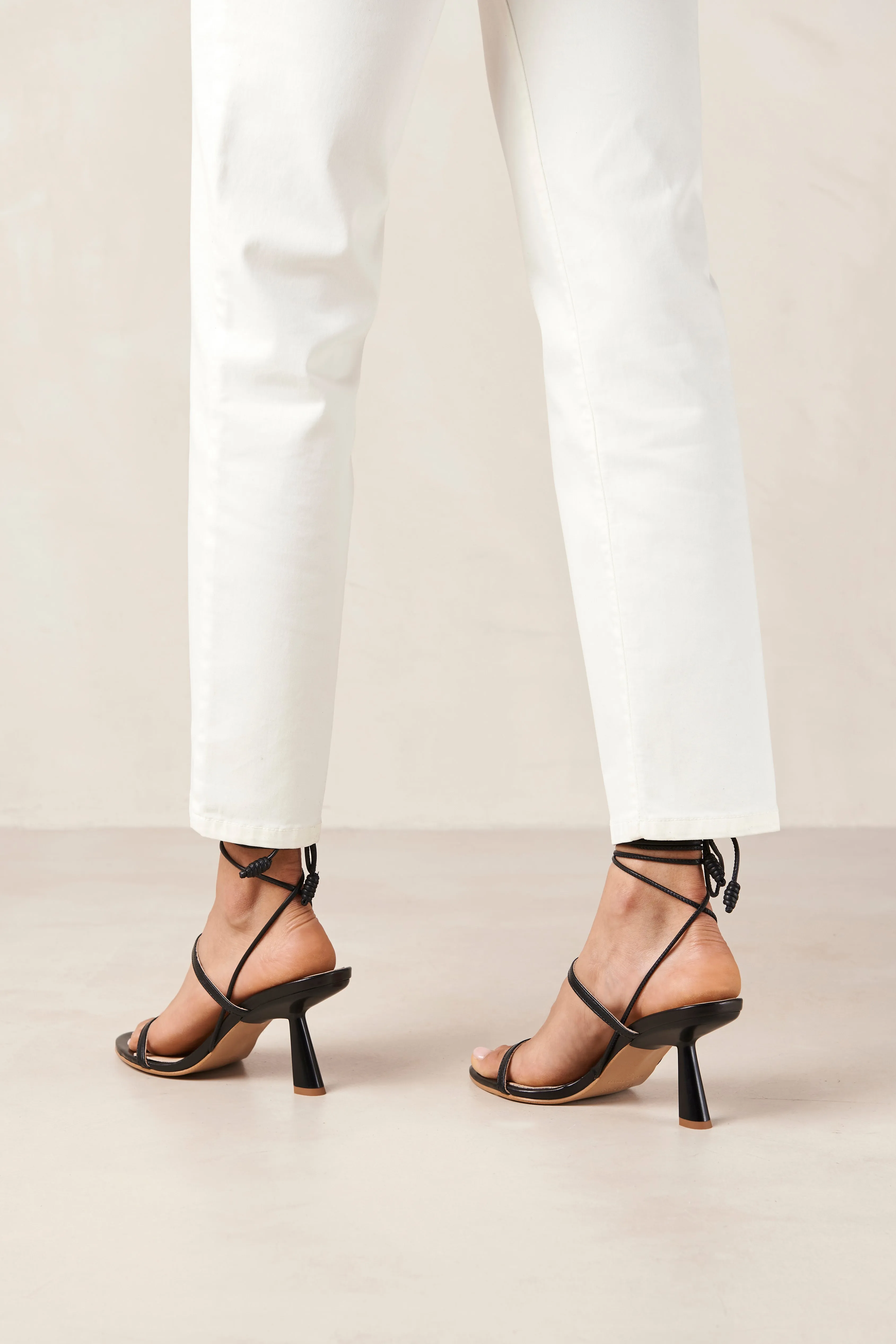 Alohas Black Kendra Leather Heeled Sandals sold by Nobody's Child product image thumbnail 3