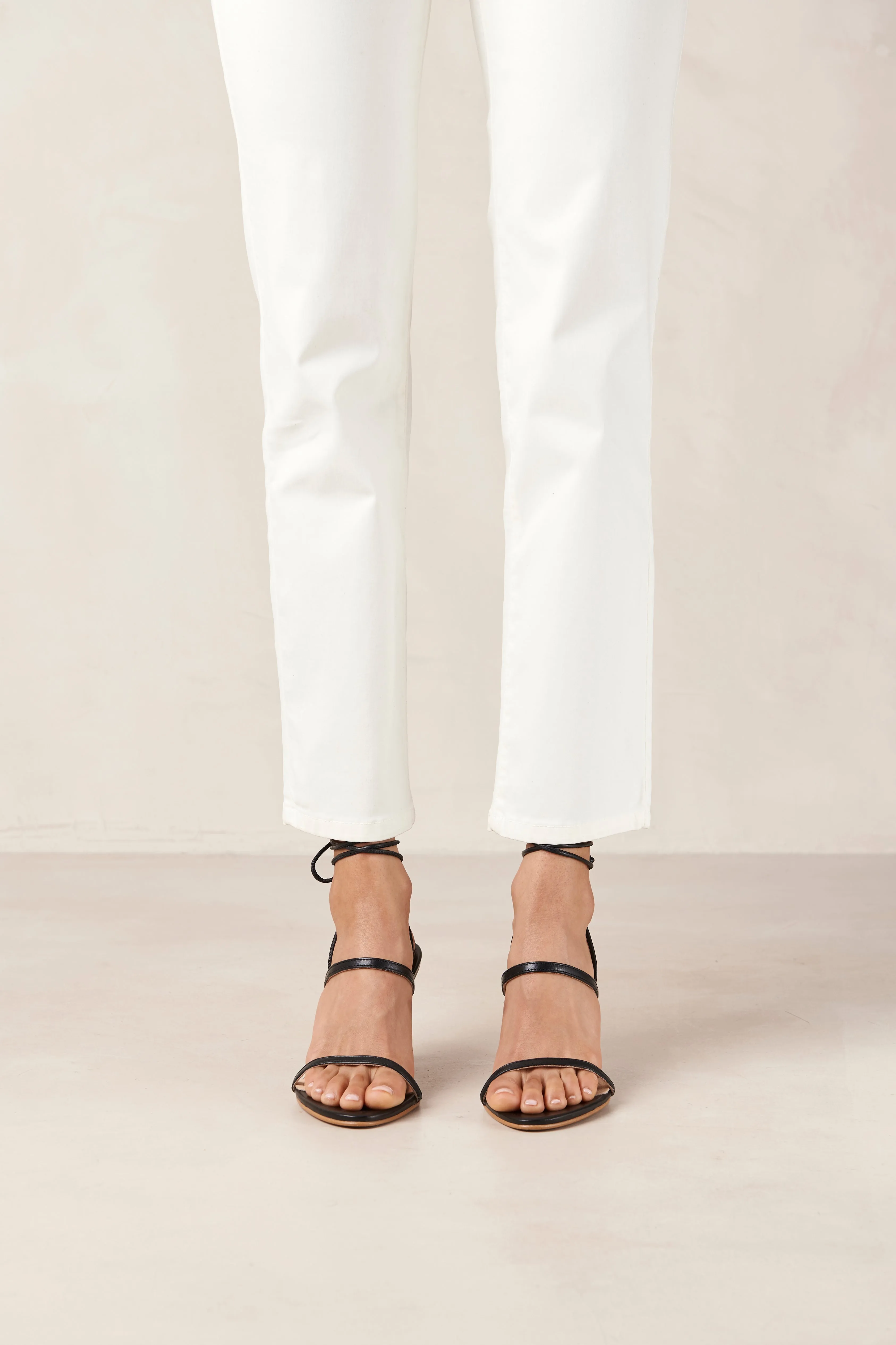 Alohas Black Kendra Leather Heeled Sandals sold by Nobody's Child