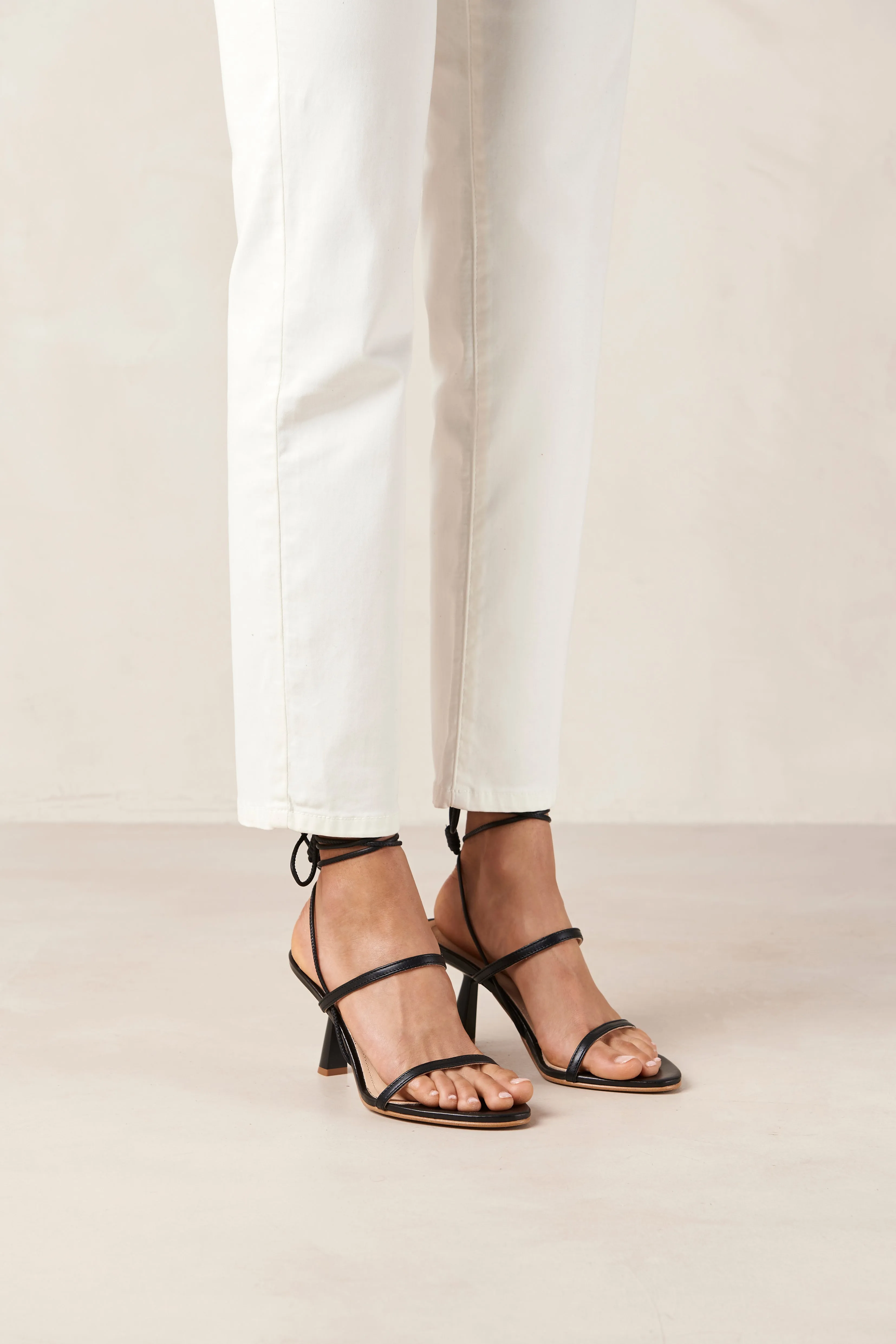 Alohas Black Kendra Leather Heeled Sandals sold by Nobody's Child product image thumbnail 2