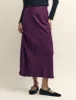 Purple Mila Jacquard Satin Midi Skirt sold by Nobody's Child