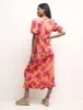 Orange and Pink Floral Delilah Midi Dress sold by Nobody's Child