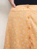 Orange Ditsy Floral Button Through Michael Mini Skirt sold by Nobody's Child