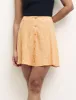 Orange Ditsy Floral Button Through Michael Mini Skirt sold by Nobody's Child