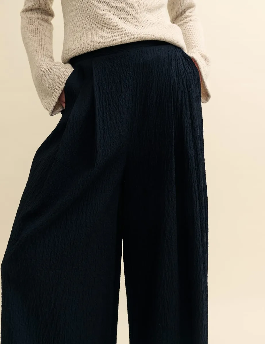 Black Wide Leg Cropped Zeena Trousers sold by Nobody's Child product image thumbnail 4