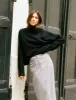 Black Roll Neck Knitted Jumper sold by Nobody's Child