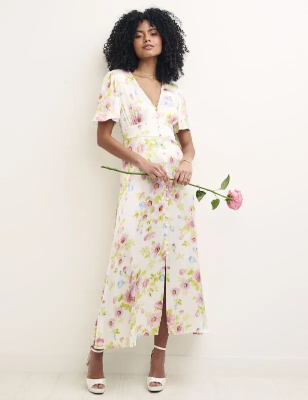 Floral Bridesmaids Erin Midaxi Dress sold by Nobody's Child