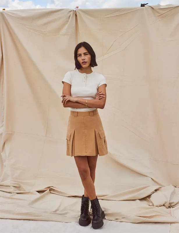Stone Cargo Utility Mini Skirt sold by Nobody's Child