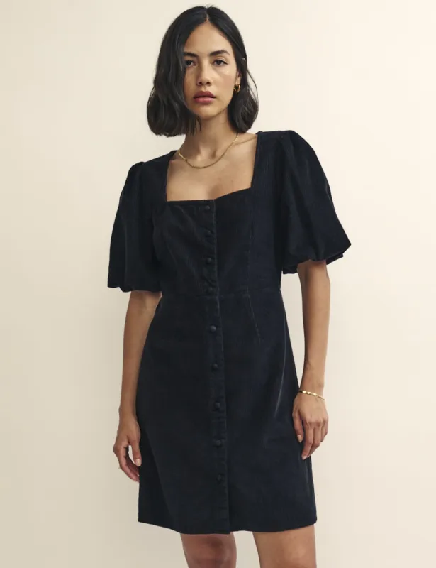 Black Cord Nell Mini Dress sold by Nobody's Child