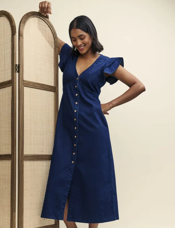 Dark Denim Sienna Midi Dress sold by Nobody's Child