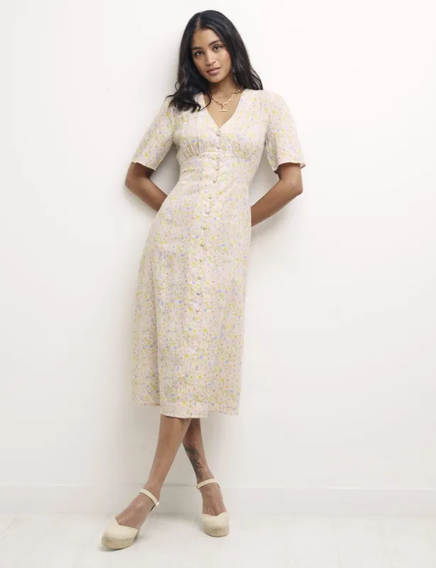Ditsy Floral Alexa Midi Dress sold by Nobody's Child