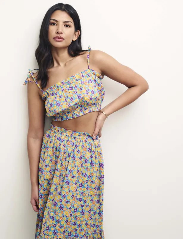 Retro Floral Willow Crop Top sold by Nobody's Child