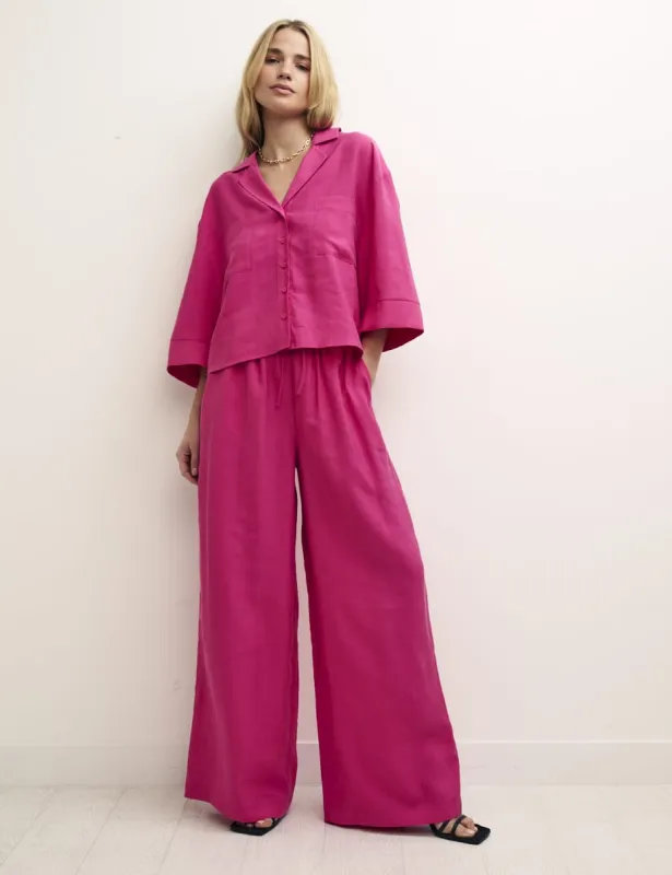 Hot Pink Wide Leg Trousers sold by Nobody's Child