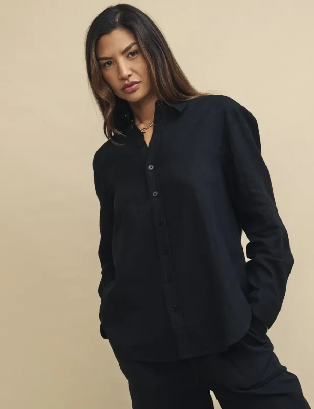 Black Oversized Shirt sold by Nobody's Child