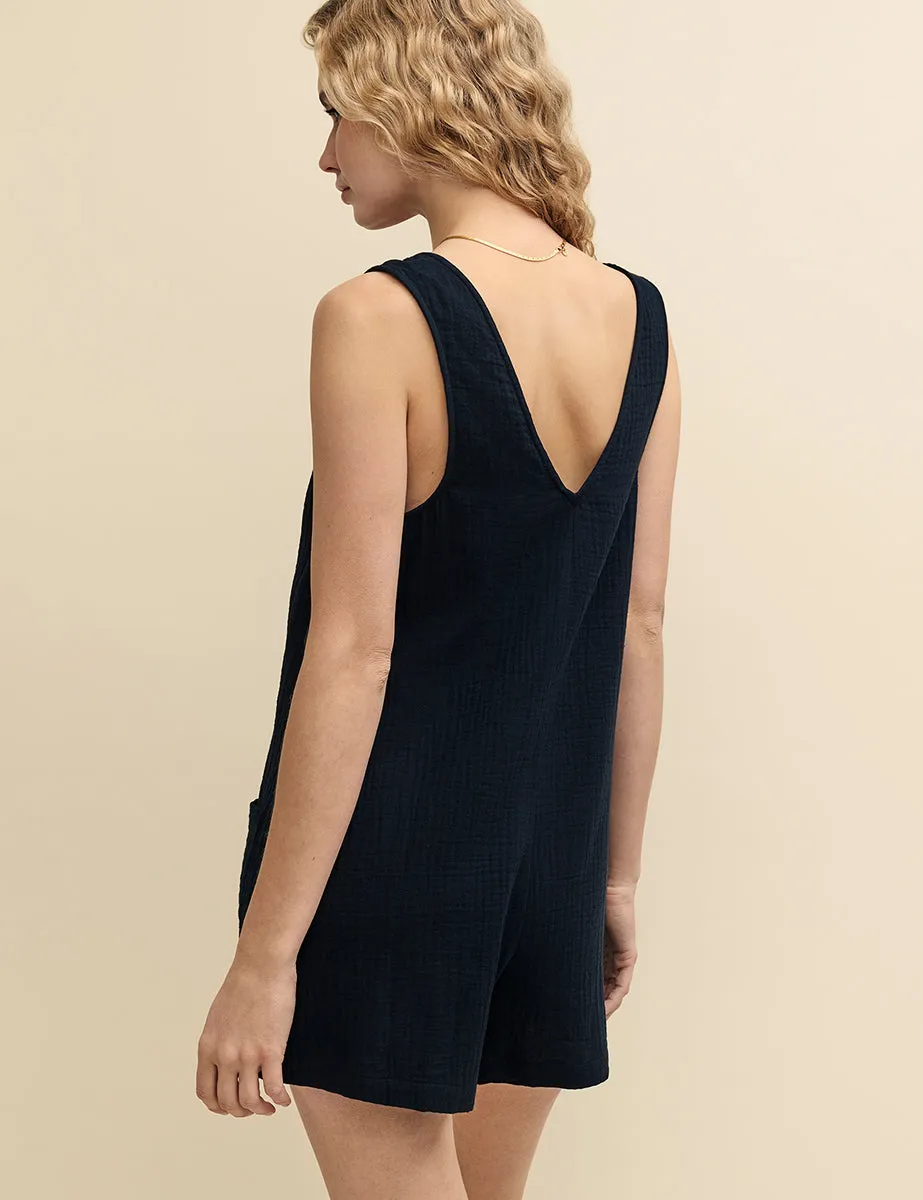 Black Button Down Romper sold by Nobody's Child product image thumbnail 4