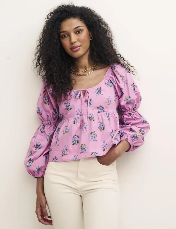 Lilac Floral Smock Skye Top sold by Nobody's Child