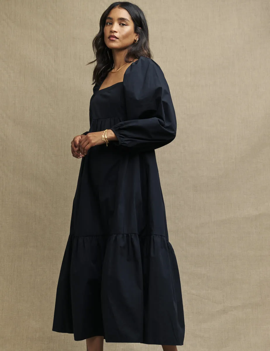 Petite Black Long Sleeve Ayla Midi Dress sold by Nobody's Child product image thumbnail 3