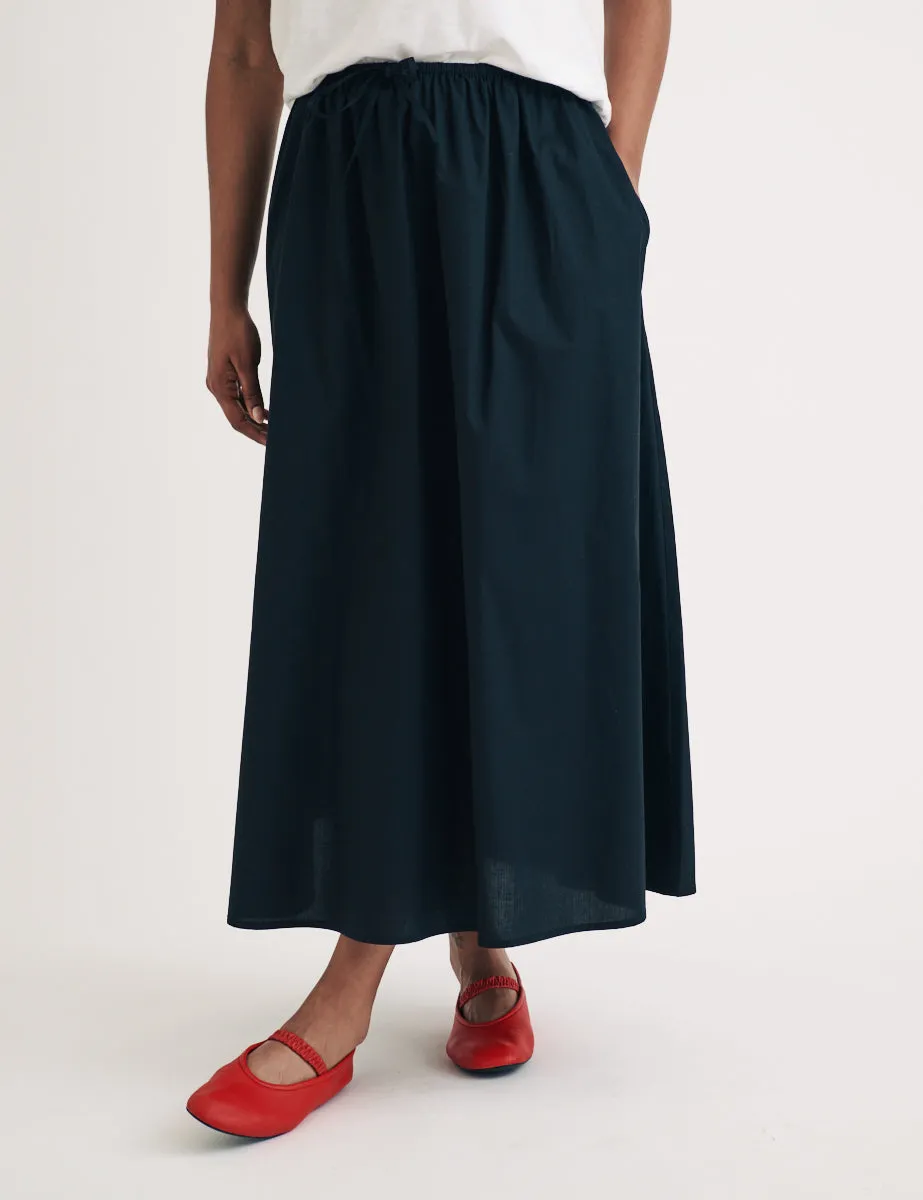 Black Drawstring Midi Skirt sold by Nobody's Child product image thumbnail 2