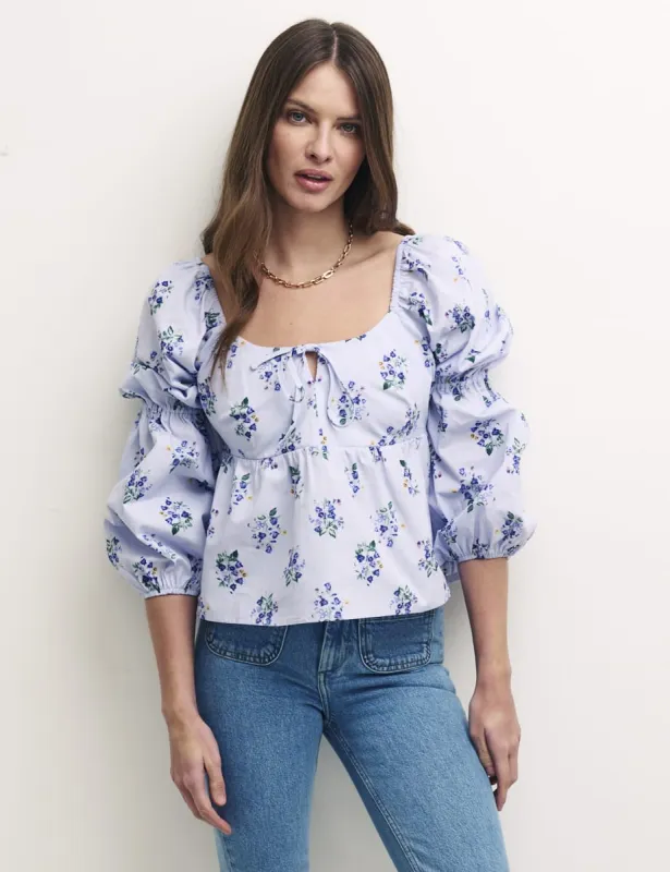Blue Floral Smock Skye Top sold by Nobody's Child