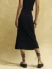 Black Side Slit Midi Skirt sold by Nobody's Child