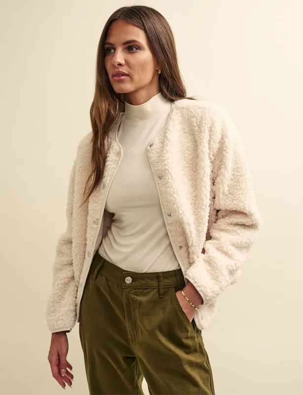 Cream Fleece Borg Jacket sold by Nobody's Child