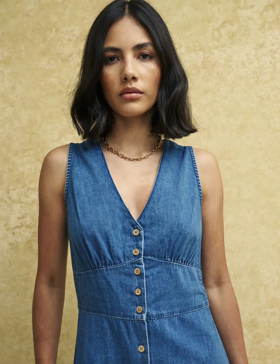 Denim Sandra Midi Dress sold by Nobody's Child product image thumbnail 3