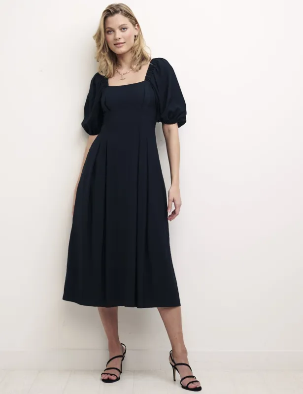 Black Elizabeth Midi Dress sold by Nobody's Child