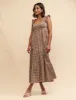 Brown Gingham Check Maya Smock Midi Dress sold by Nobody's Child