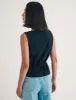 Black Scoop Neck Pleat Detail Waistcoat sold by Nobody's Child
