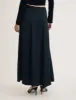 Black Milo Midi Skirt sold by Nobody's Child