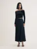 Black Milo Midi Skirt sold by Nobody's Child