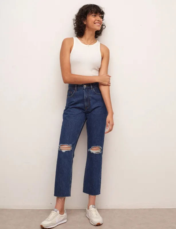 Cropped Straight Mid Rise Jean sold by Nobody's Child
