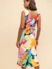 Multi Flower Printed Helena Midi Dress sold by Nobody's Child