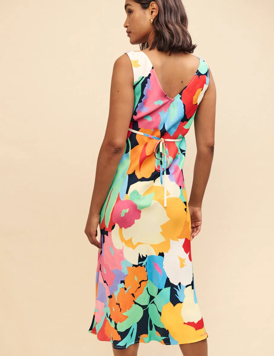 Multi Flower Printed Helena Midi Dress sold by Nobody's Child product image thumbnail 4
