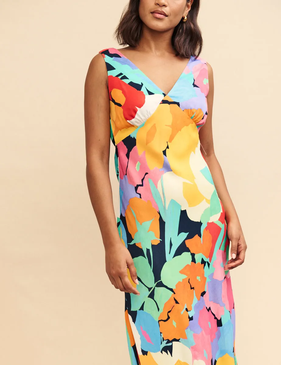 Multi Flower Printed Helena Midi Dress sold by Nobody's Child product image thumbnail 2