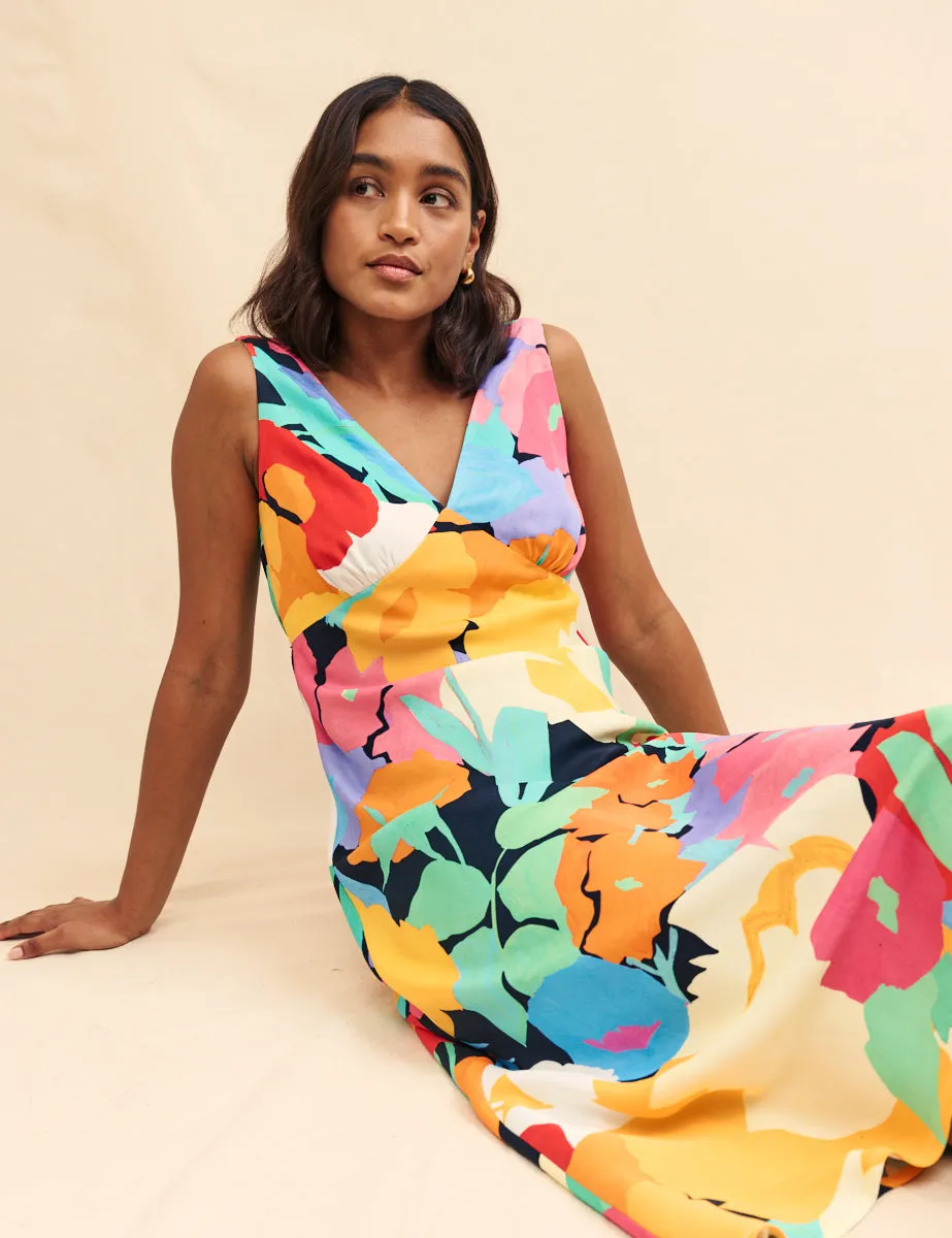 Multi Flower Printed Helena Midi Dress sold by Nobody's Child product image thumbnail 3
